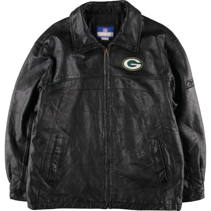 NFL GREEN BAY PACKERS Leather Jacket Men's L /evb003949