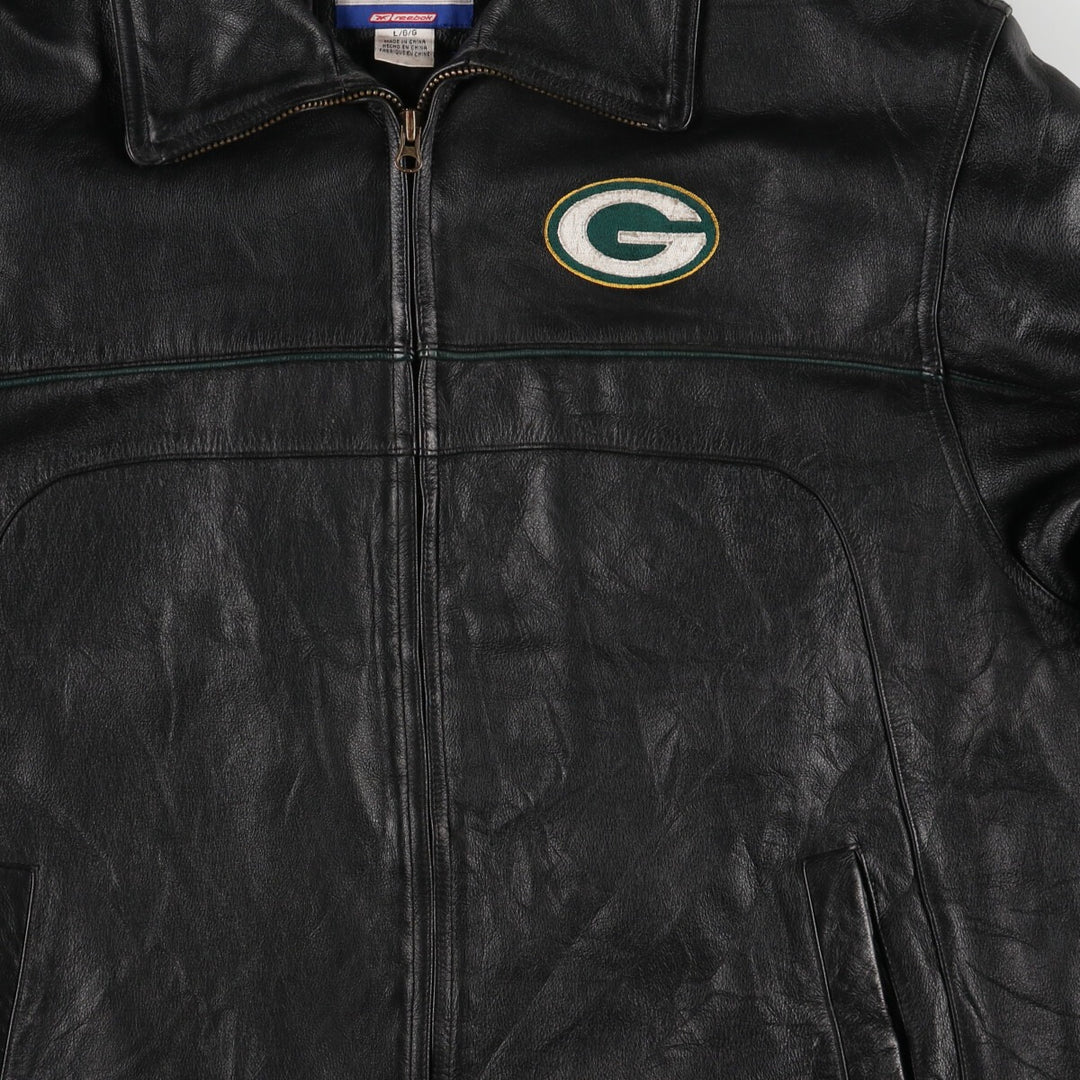 NFL GREEN BAY PACKERS Leather Jacket Men's L /evb003949