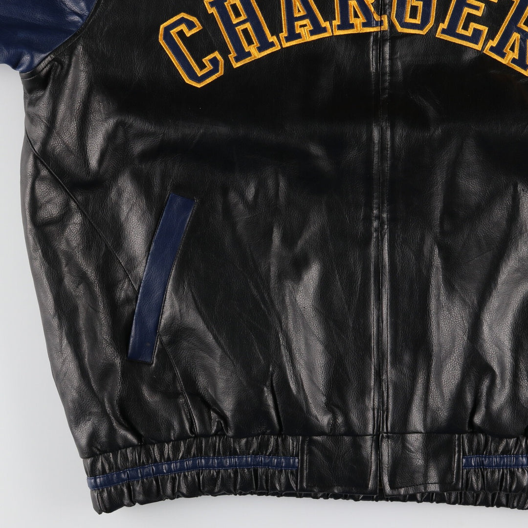 NFL LOS ANGELES CHARGERS Los Angeles Chargers Faux Leather Jacket Men's XL /evb004008