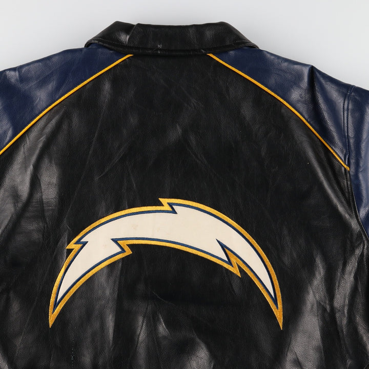 NFL LOS ANGELES CHARGERS Los Angeles Chargers Faux Leather Jacket Men's XL /evb004008