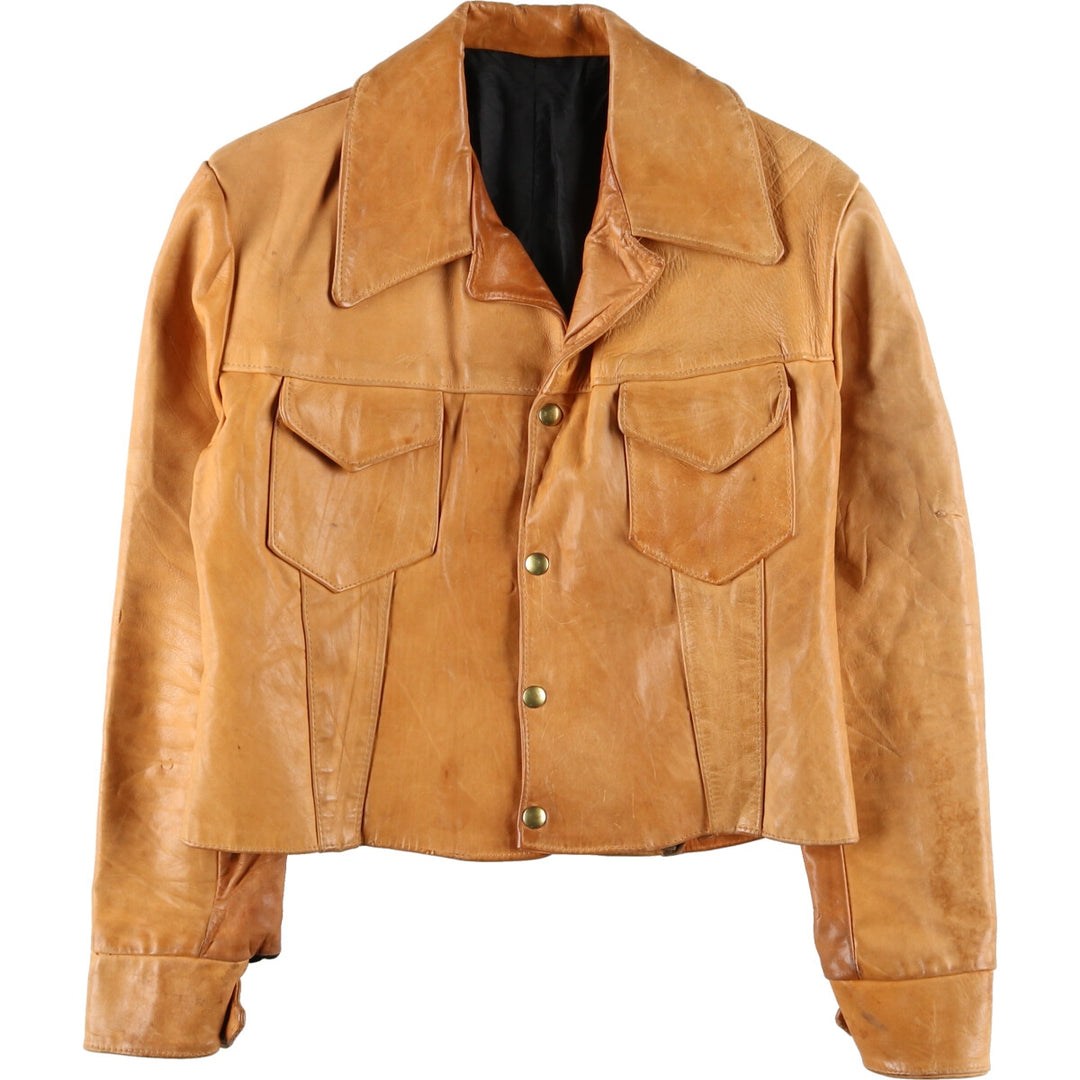 UNKNOWN Trucker Jacket Leather Jacket Men's S Vintage /evb004019