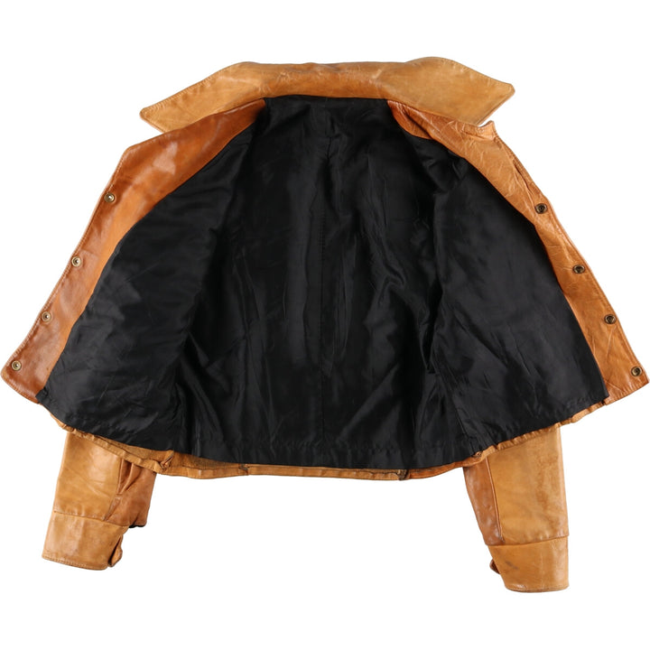 UNKNOWN Trucker Jacket Leather Jacket Men's S Vintage /evb004019