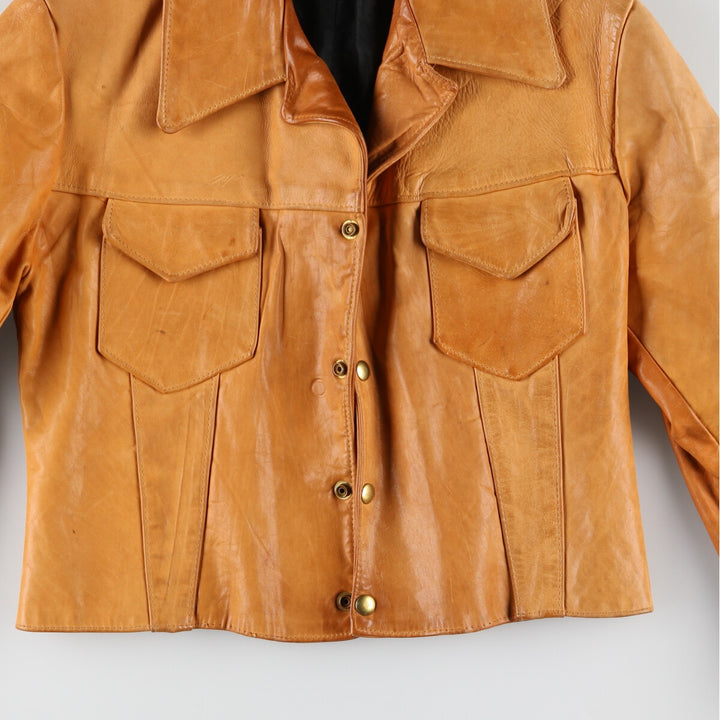 UNKNOWN Trucker Jacket Leather Jacket Men's S Vintage /evb004019