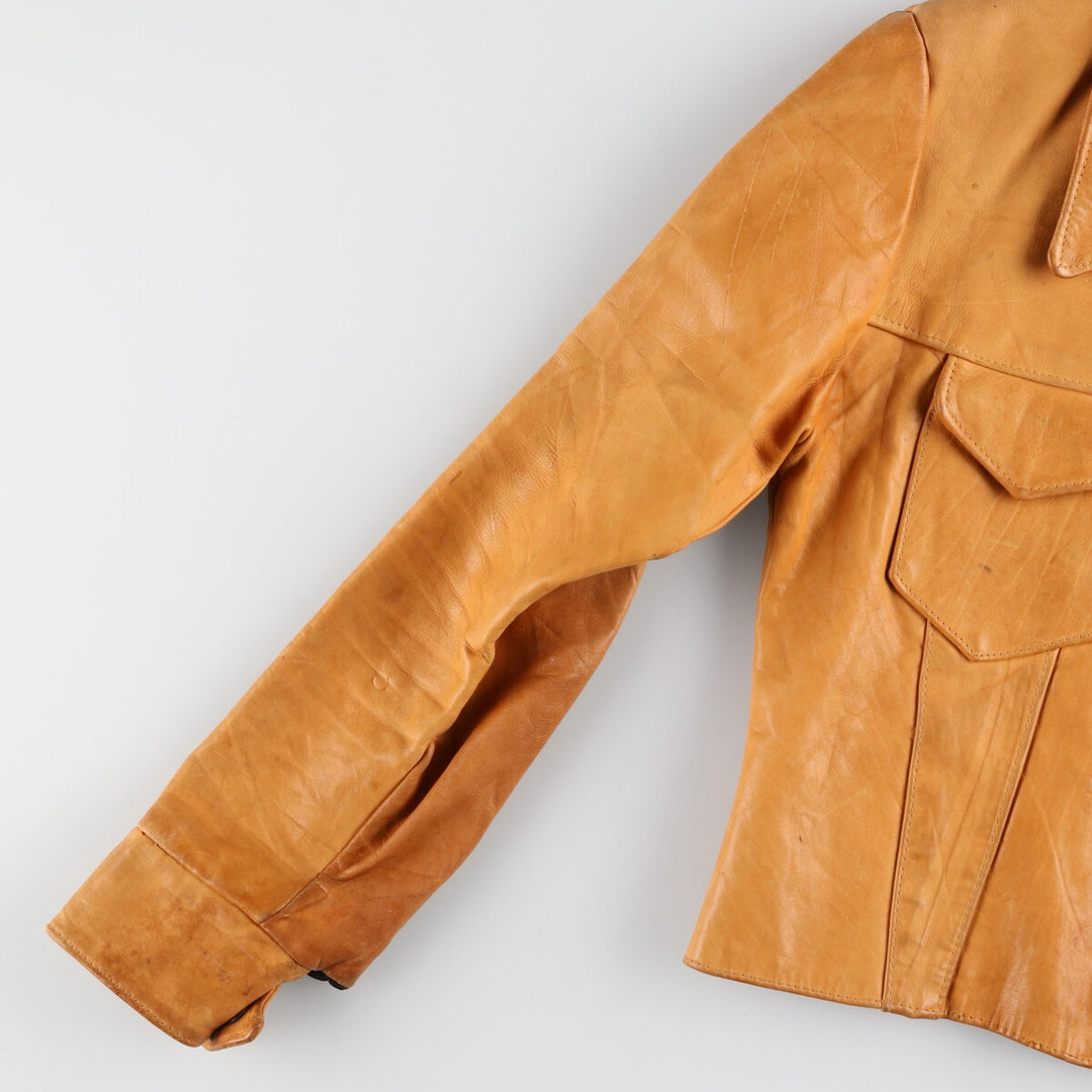 UNKNOWN Trucker Jacket Leather Jacket Men's S Vintage /evb004019