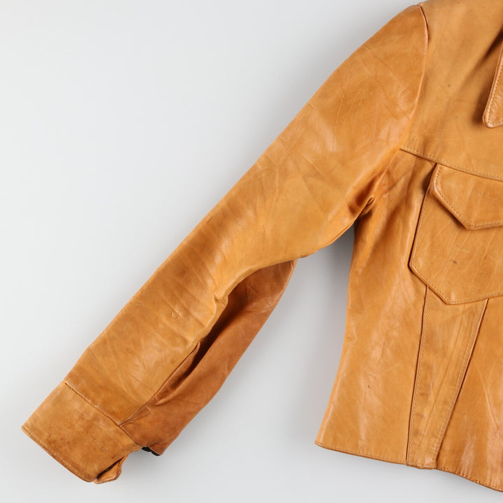 UNKNOWN Trucker Jacket Leather Jacket Men's S Vintage /evb004019