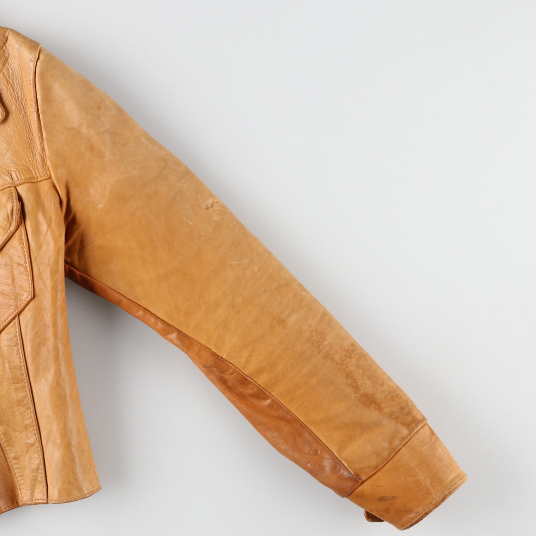 UNKNOWN Trucker Jacket Leather Jacket Men's S Vintage /evb004019