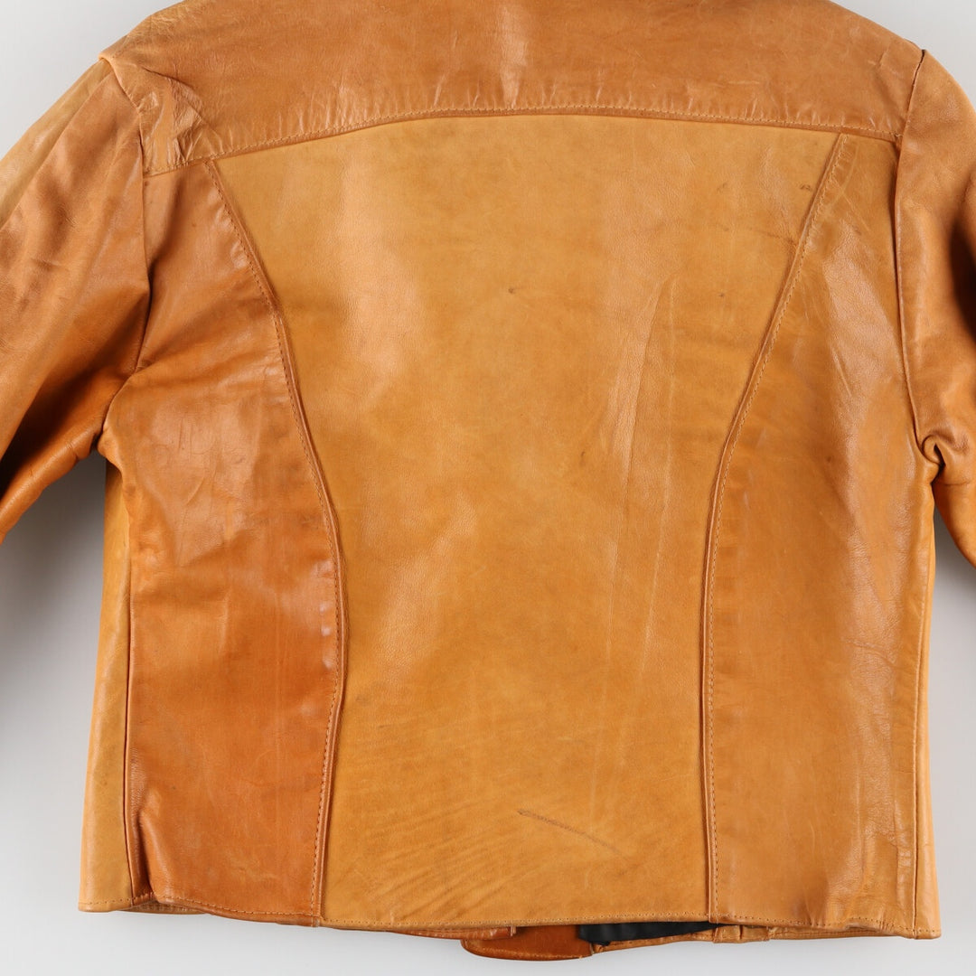 UNKNOWN Trucker Jacket Leather Jacket Men's S Vintage /evb004019