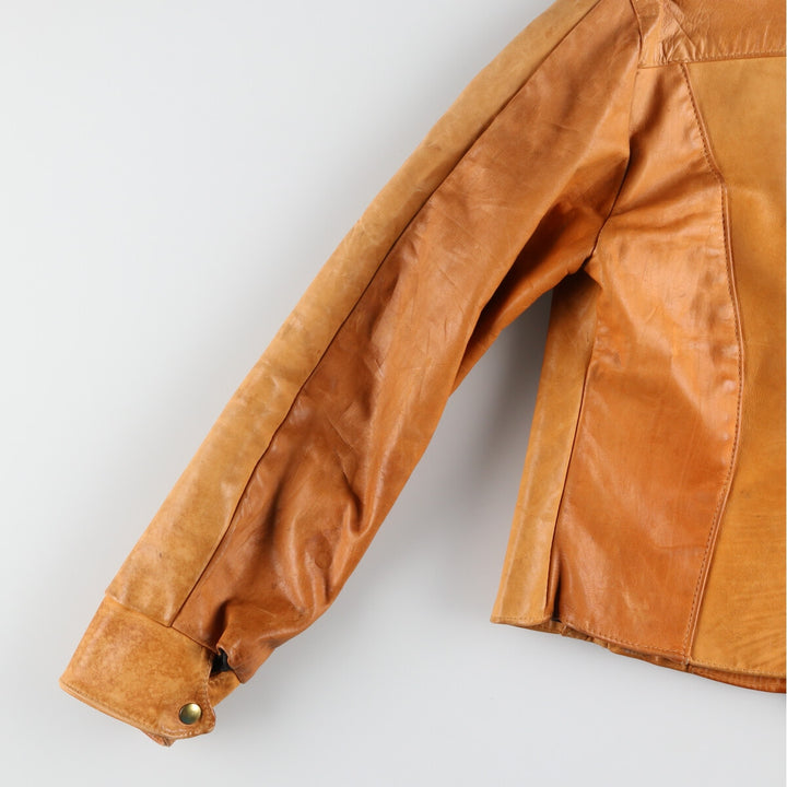 UNKNOWN Trucker Jacket Leather Jacket Men's S Vintage /evb004019