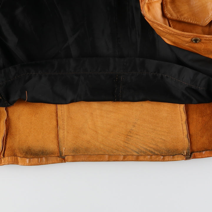 UNKNOWN Trucker Jacket Leather Jacket Men's S Vintage /evb004019