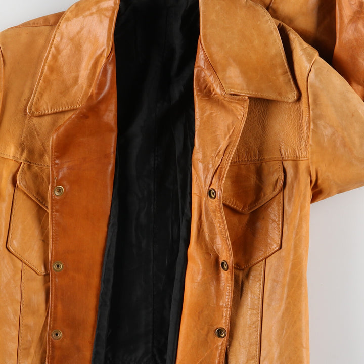 UNKNOWN Trucker Jacket Leather Jacket Men's S Vintage /evb004019