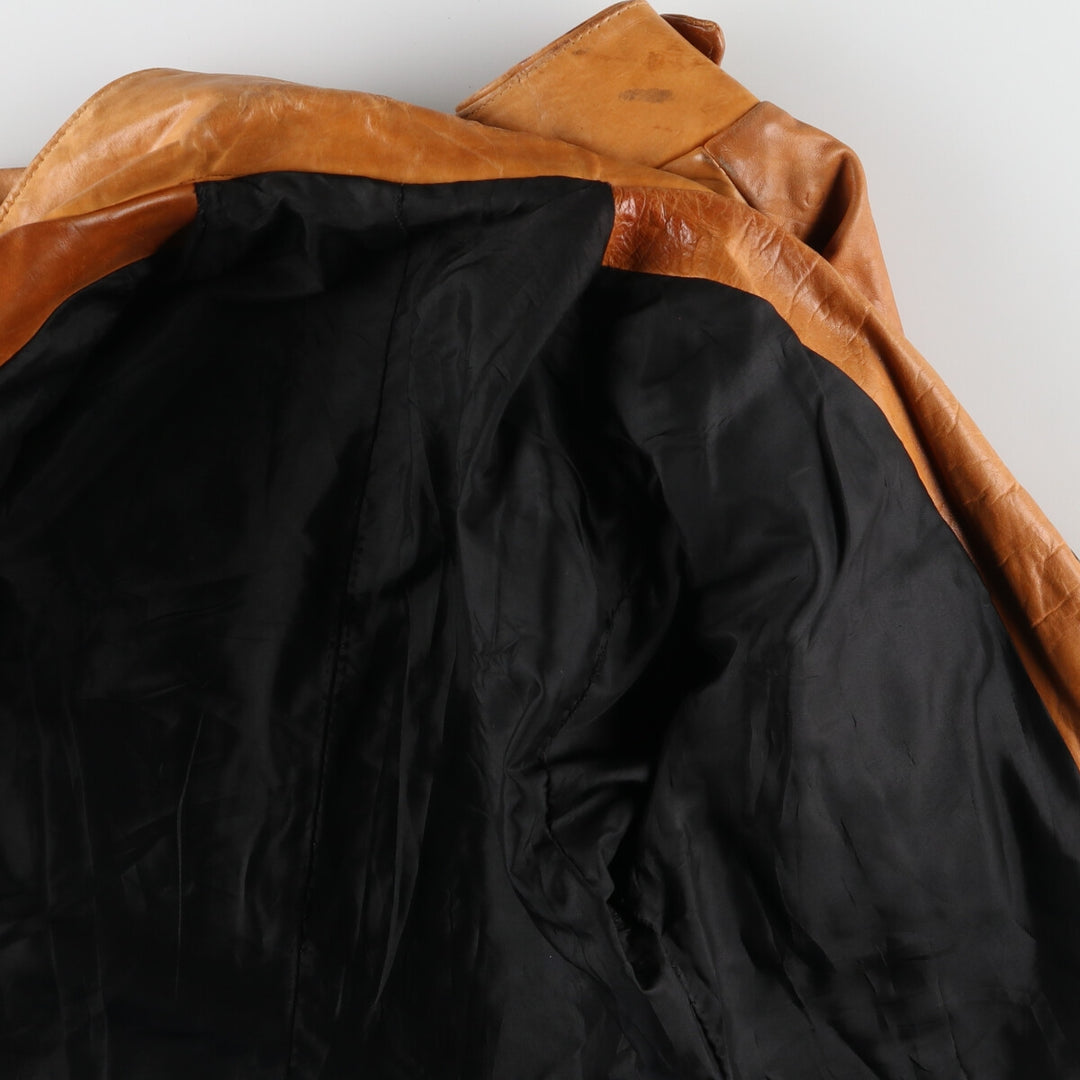 UNKNOWN Trucker Jacket Leather Jacket Men's S Vintage /evb004019