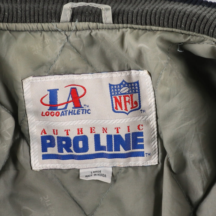 90'S LOGO ATHLETIC NFL Los Angeles Raiders Wool Stadium Jacket Award Jacket Varsity Jacket Men's L /evb004106