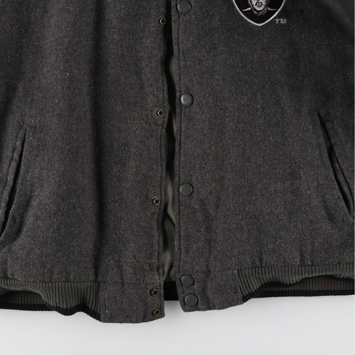 90'S LOGO ATHLETIC NFL Los Angeles Raiders Wool Stadium Jacket Award Jacket Varsity Jacket Men's L /evb004106