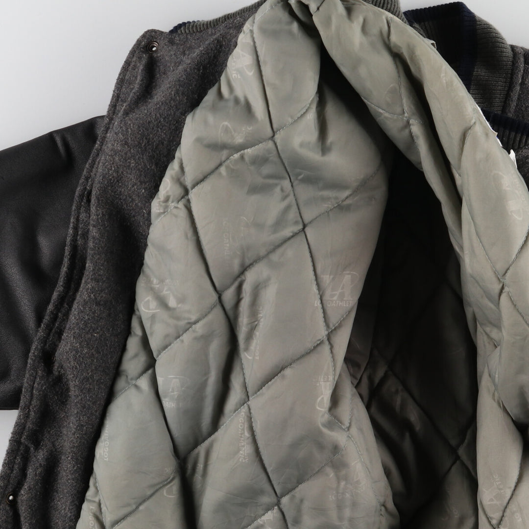 90'S LOGO ATHLETIC NFL Los Angeles Raiders Wool Stadium Jacket Award Jacket Varsity Jacket Men's L /evb004106