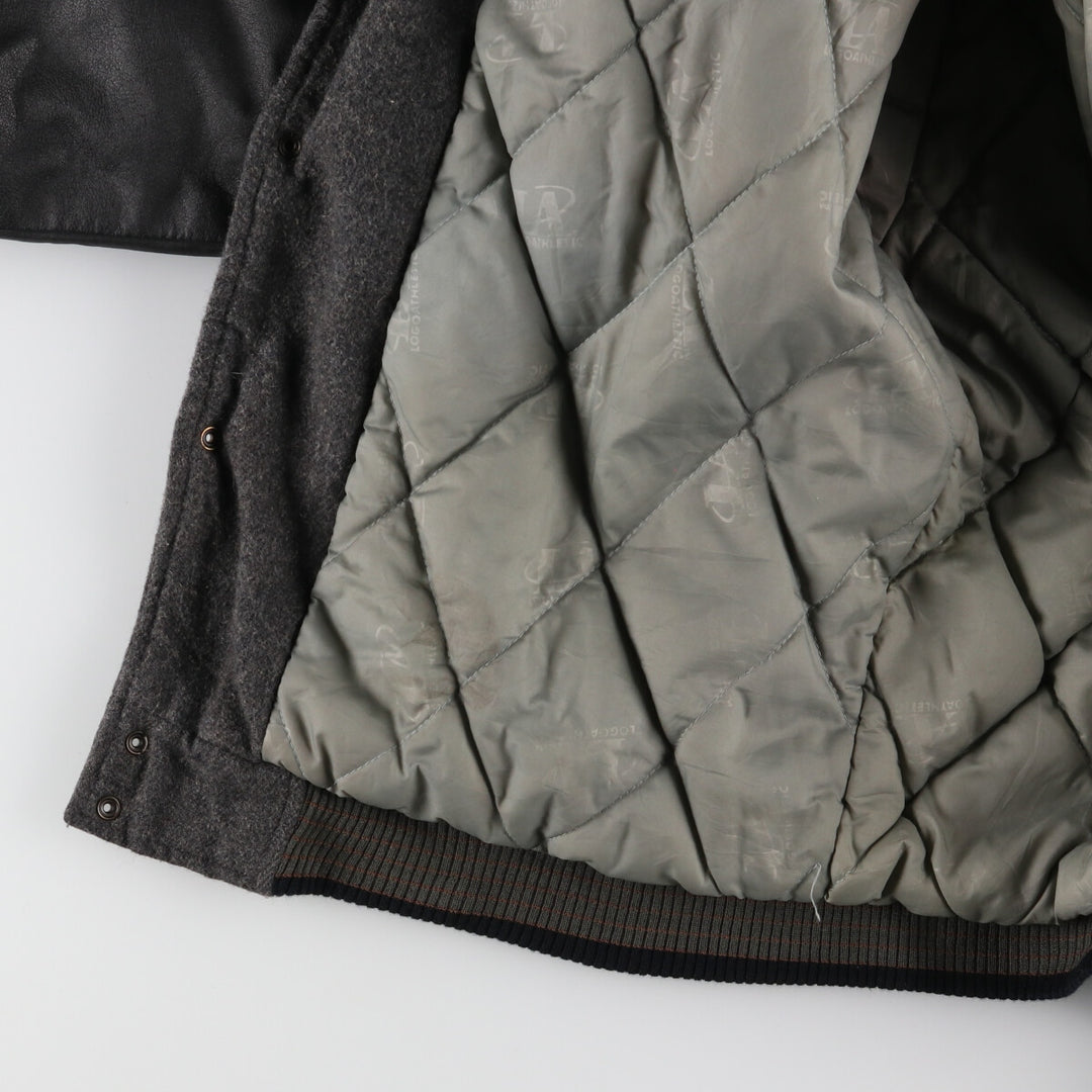 90'S LOGO ATHLETIC NFL Los Angeles Raiders Wool Stadium Jacket Award Jacket Varsity Jacket Men's L /evb004106