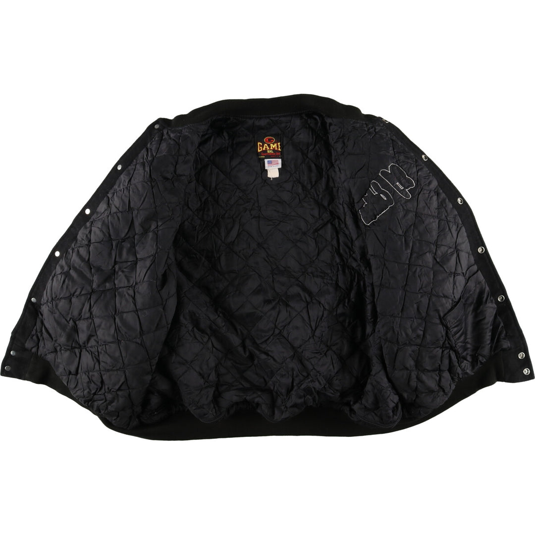 Big size 90'S GAME SPORTS WEAR wool varsity jacket award jacket made in USA men's XXXXL /evb004109