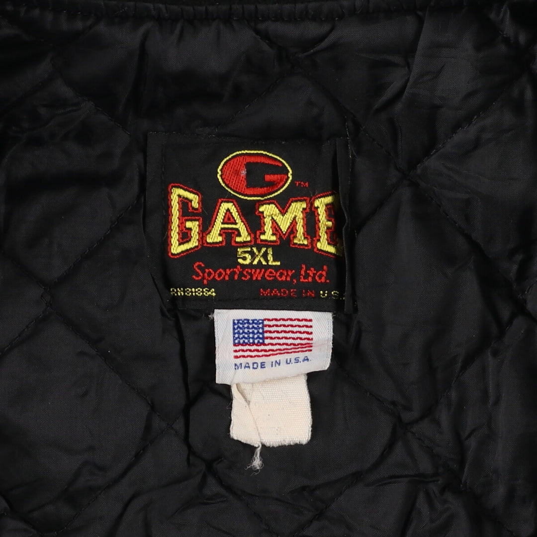 Big size 90'S GAME SPORTS WEAR wool varsity jacket award jacket made in USA men's XXXXL /evb004109