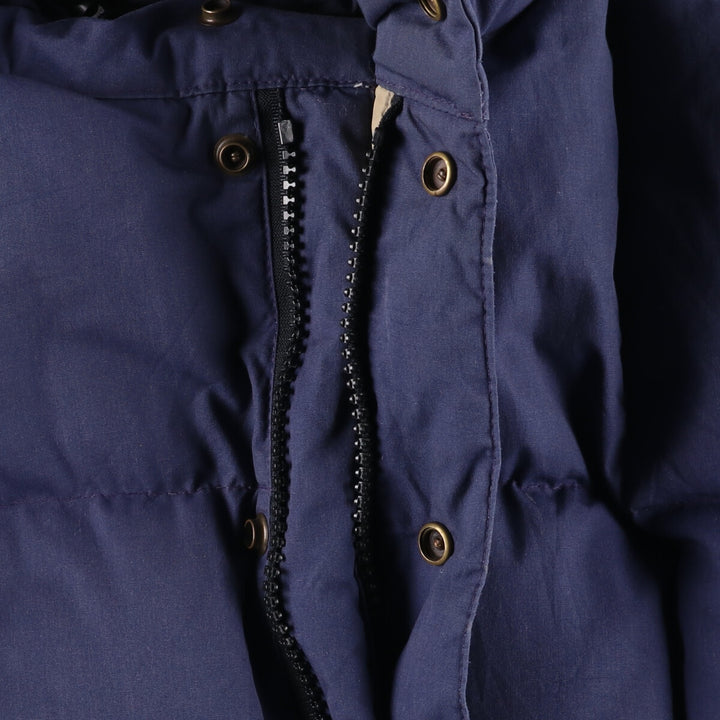 80'S Eddie Bauer Black Tag Karakoram Goose Down Parka Made in USA Men's L Size Vintage polyester navy blue type Vintage Second Hand