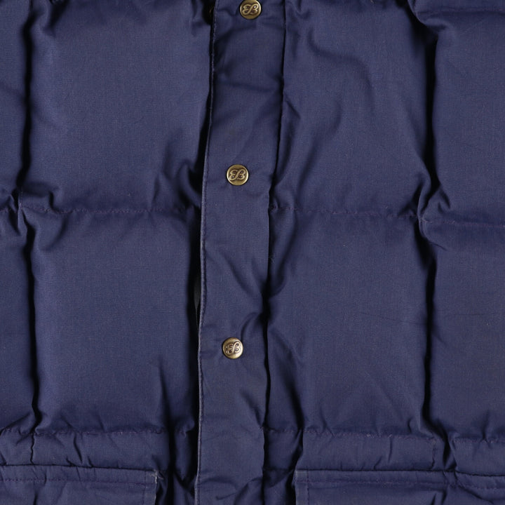 80'S Eddie Bauer Black Tag Karakoram Goose Down Parka Made in USA Men's L Size Vintage polyester navy blue type Vintage Second Hand