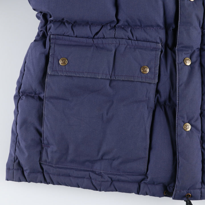 80'S Eddie Bauer Black Tag Karakoram Goose Down Parka Made in USA Men's L Size Vintage polyester navy blue type Vintage Second Hand