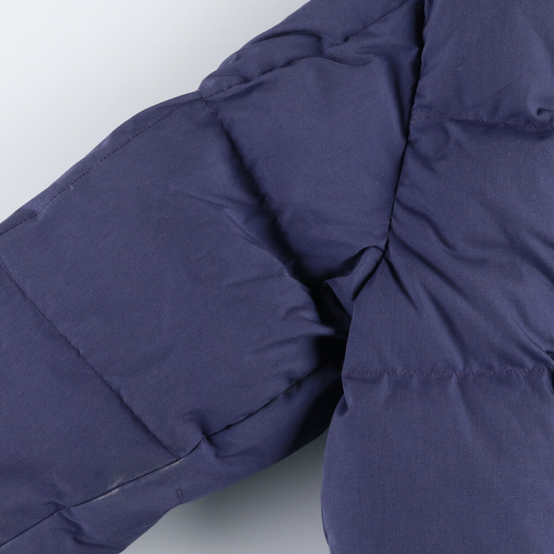 80'S Eddie Bauer Black Tag Karakoram Goose Down Parka Made in USA Men's L Size Vintage polyester navy blue type Vintage Second Hand