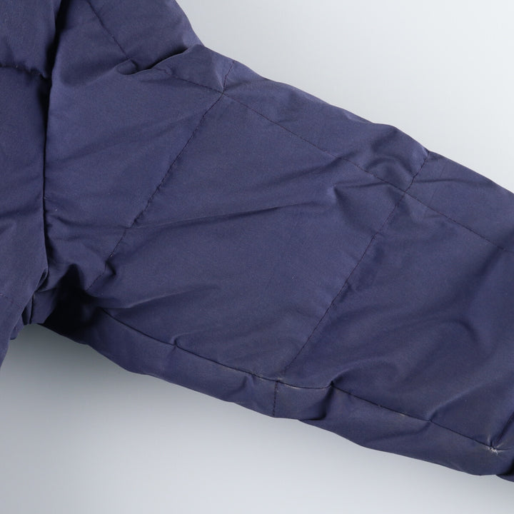 80'S Eddie Bauer Black Tag Karakoram Goose Down Parka Made in USA Men's L Size Vintage polyester navy blue type Vintage Second Hand