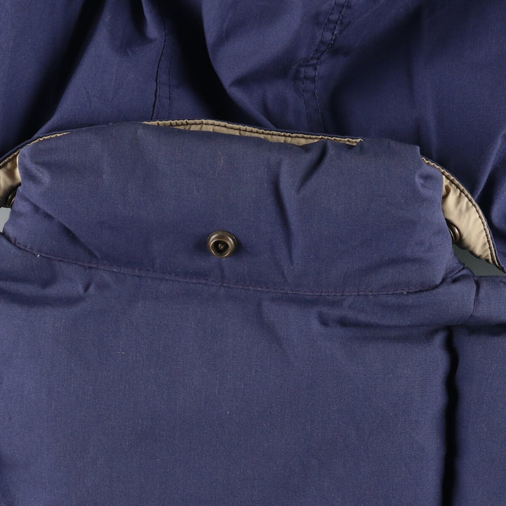 80'S Eddie Bauer Black Tag Karakoram Goose Down Parka Made in USA Men's L Size Vintage polyester navy blue type Vintage Second Hand