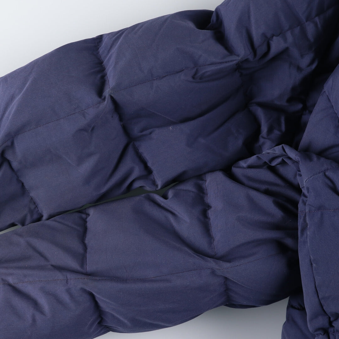 80'S Eddie Bauer Black Tag Karakoram Goose Down Parka Made in USA Men's L Size Vintage polyester navy blue type Vintage Second Hand