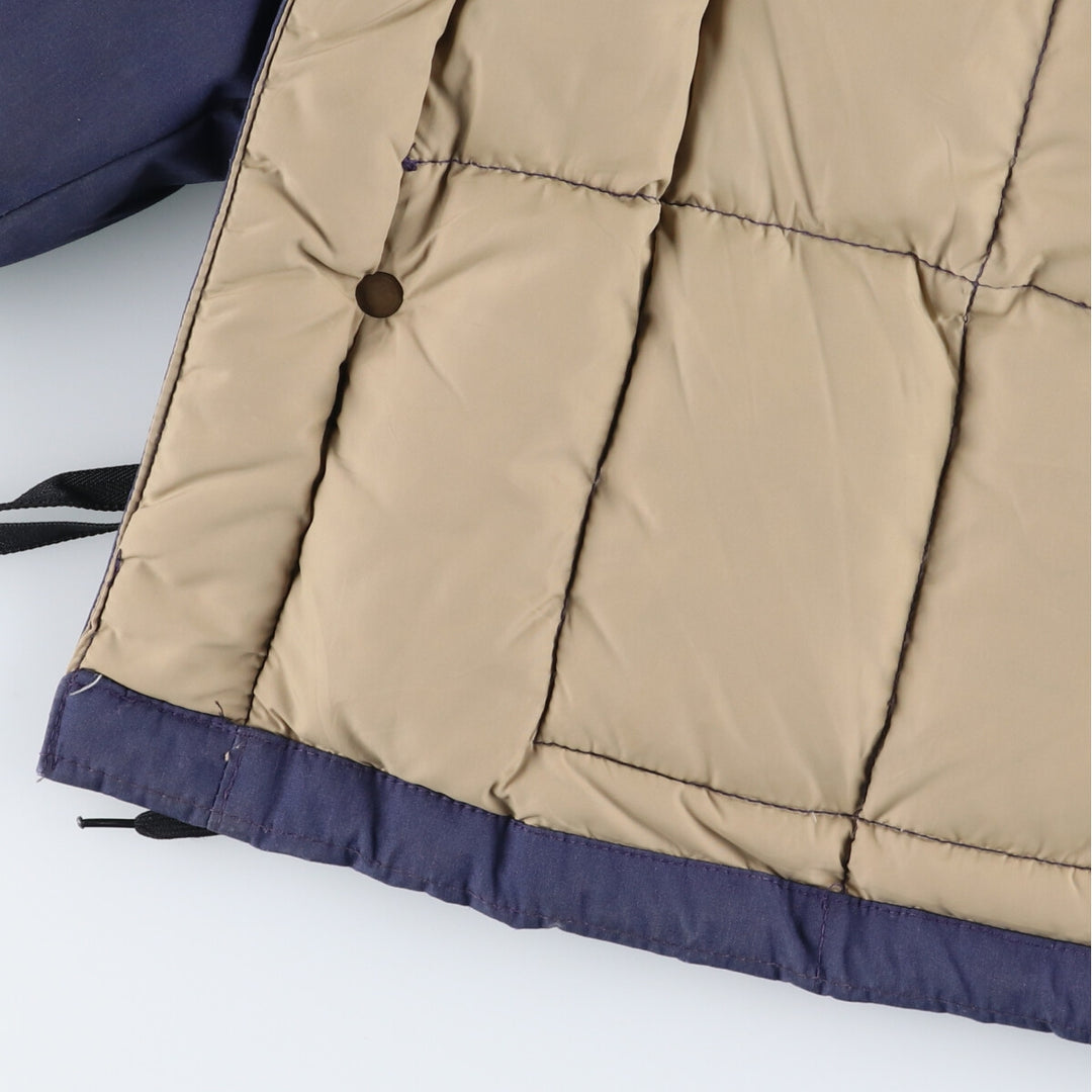 80'S Eddie Bauer Black Tag Karakoram Goose Down Parka Made in USA Men's L Size Vintage polyester navy blue type Vintage Second Hand