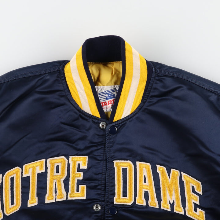 90'S Starter Notre Dame Fighting Irish Nylon Stadium Jacket Award Jacket Made in USA Men's L /evb004186