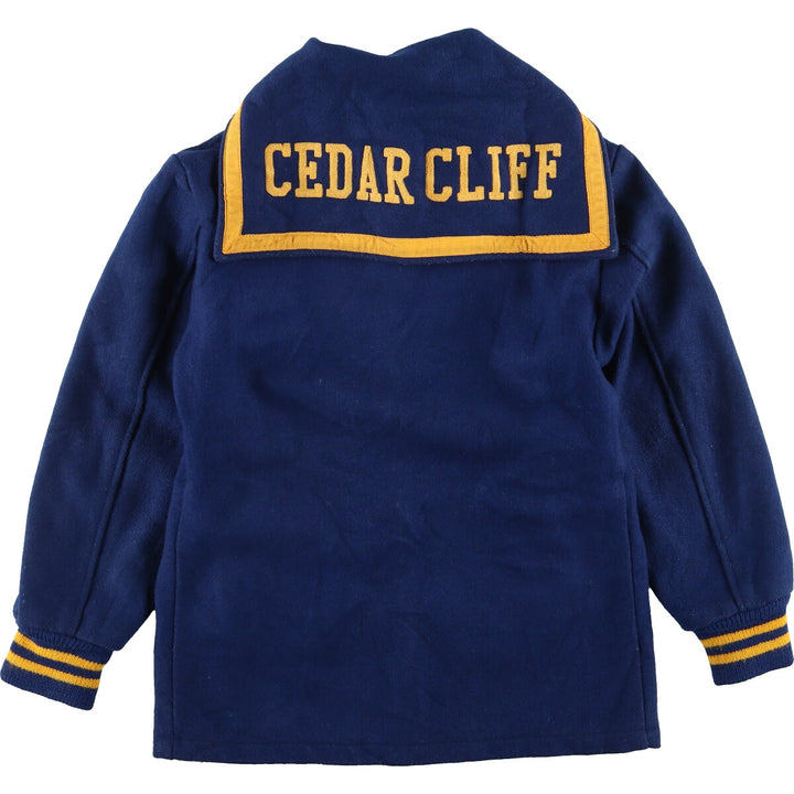 80'S sailor collar wool varsity jacket, award jacket, vintage varsity jacket [Elle] /evb004200