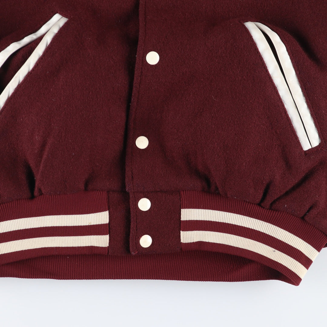 90'S GAME Sportswear Leather Sleeve Wool Varsity Jacket Award Jacket Varsity Jacket Made in USA Men's XL Vintage /evb004204