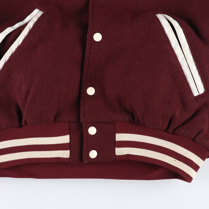 90'S GAME Sportswear Leather Sleeve Wool Varsity Jacket Award Jacket Varsity Jacket Made in USA Men's XL Vintage /evb004204