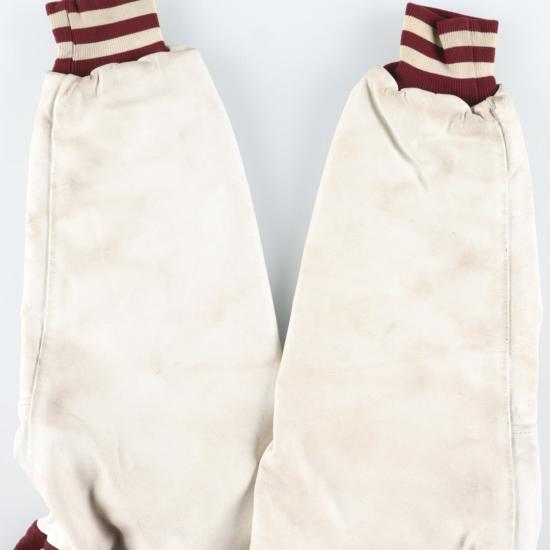 90'S GAME Sportswear Leather Sleeve Wool Varsity Jacket Award Jacket Varsity Jacket Made in USA Men's XL Vintage /evb004204