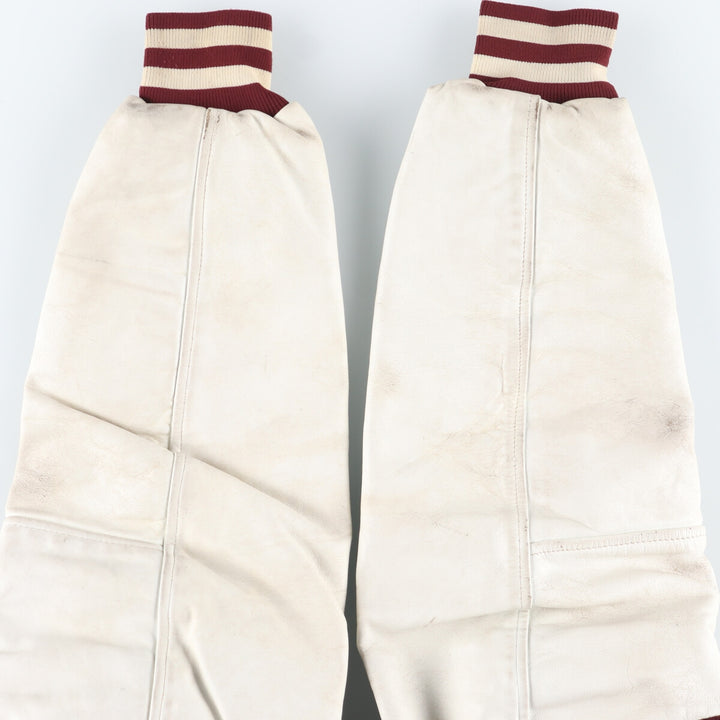 90'S GAME Sportswear Leather Sleeve Wool Varsity Jacket Award Jacket Varsity Jacket Made in USA Men's XL Vintage /evb004204