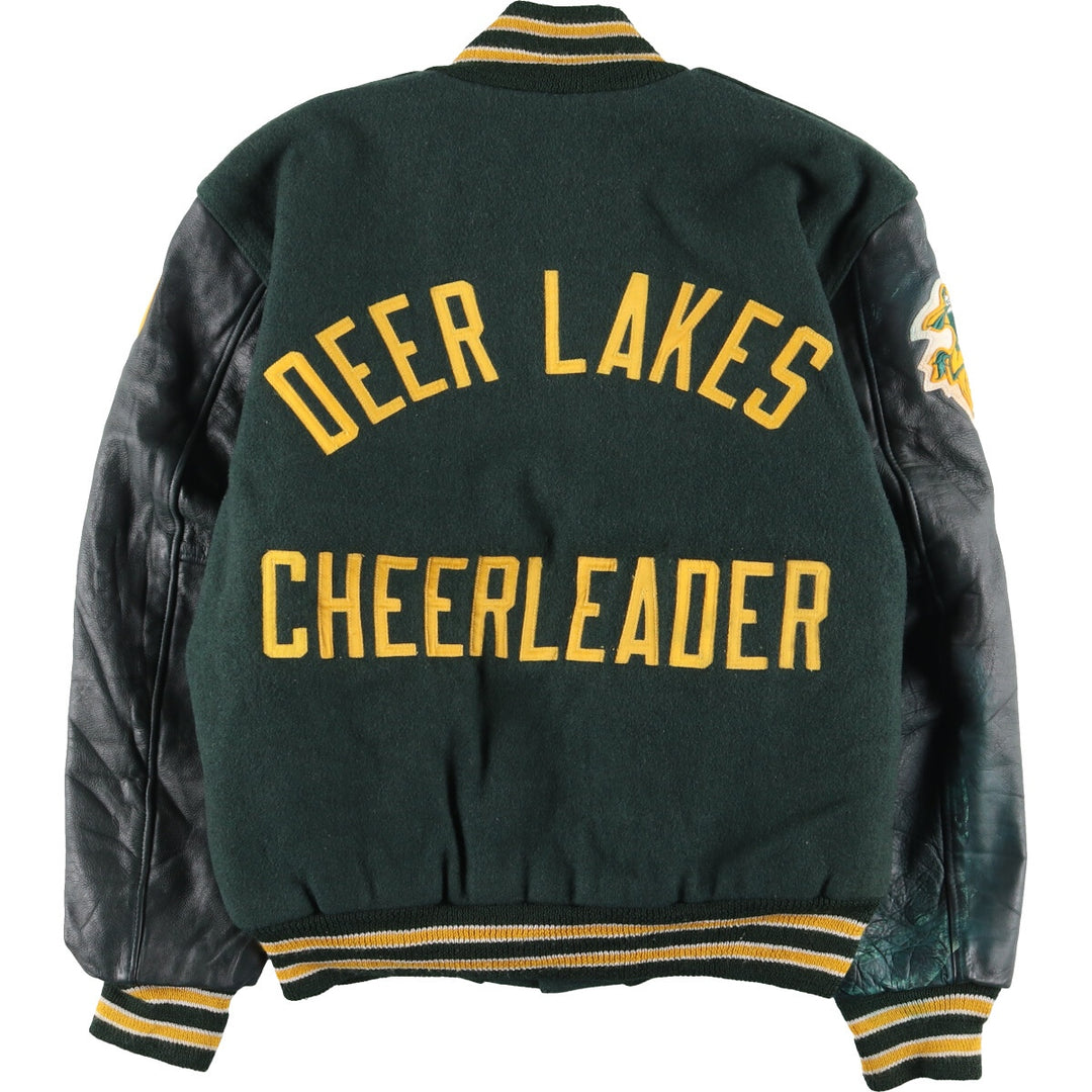 90'S NEFF Leather Sleeve Wool Varsity Jacket Award Jacket Varsity Jacket Made in USA Men's L /evb004207