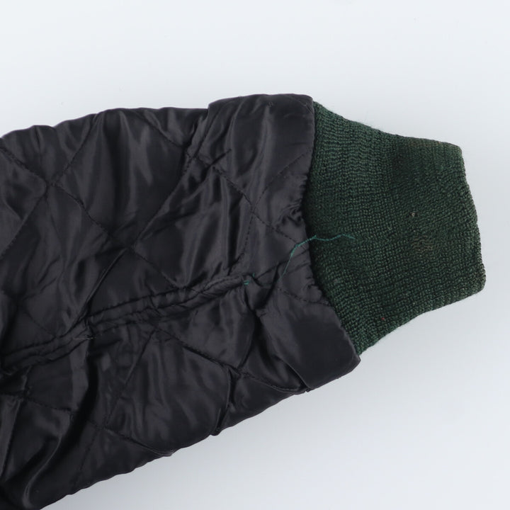 90'S NEFF Leather Sleeve Wool Varsity Jacket Award Jacket Varsity Jacket Made in USA Men's L /evb004207