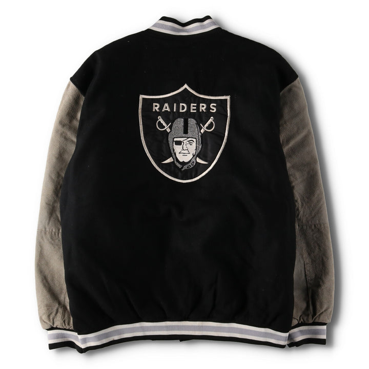 SPOTLIGHT NFL Las Vegas Raiders Sleeve Leather Wool Stadium Jacket Award Jacket Varsity Jacket Men's L /evb004209