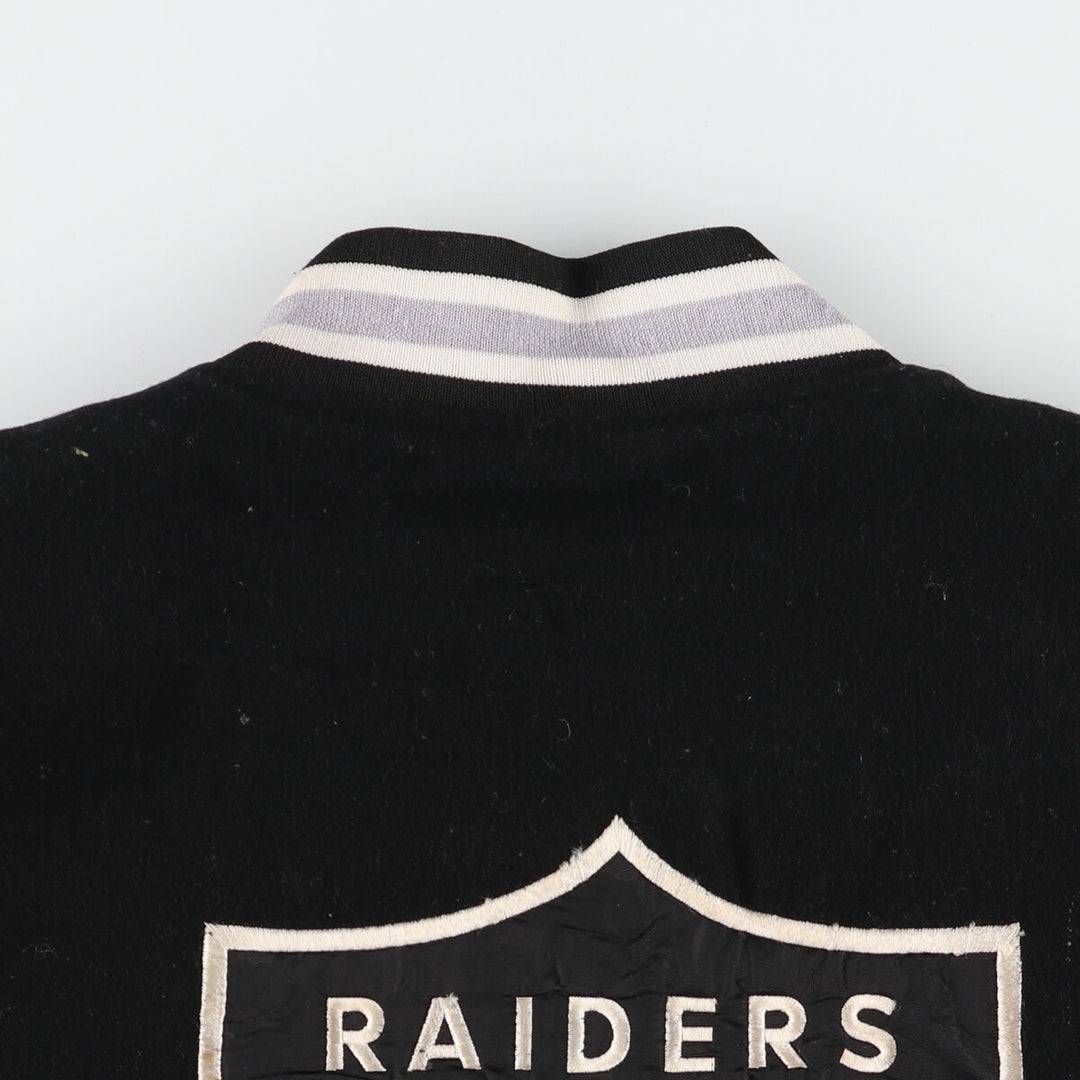 SPOTLIGHT NFL Las Vegas Raiders Sleeve Leather Wool Stadium Jacket Award Jacket Varsity Jacket Men's L /evb004209