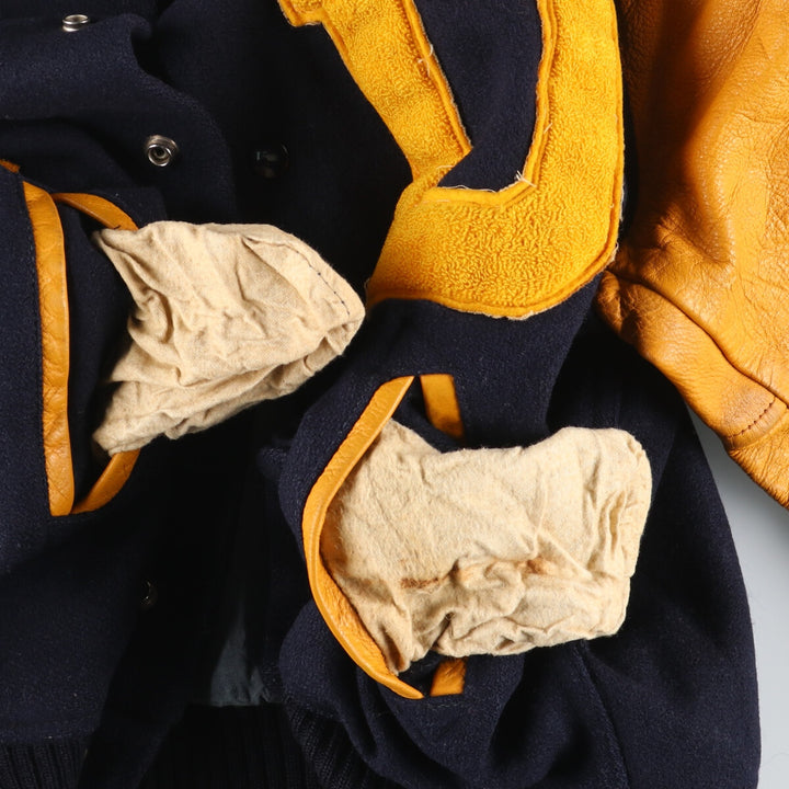 60s~70'S UNKNOWN Wool Stadium Jacket Award Jacket Varsity Jacket Men's L Vintage /evb004213