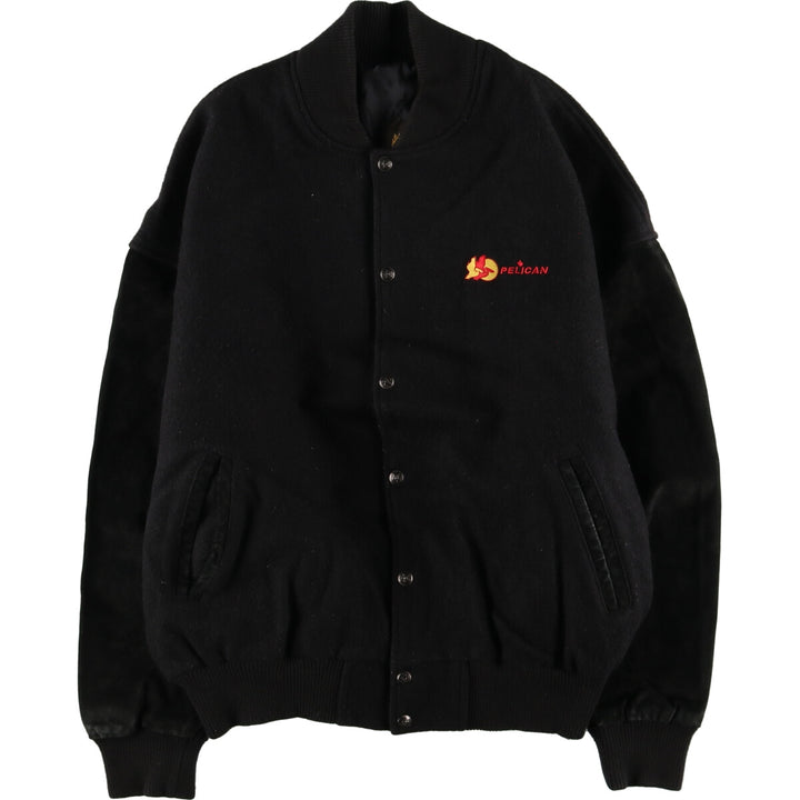 BONWITT Leather Sleeve Wool Varsity Jacket Award Jacket Varsity Jacket Made in Canada Men's XL /evb004215