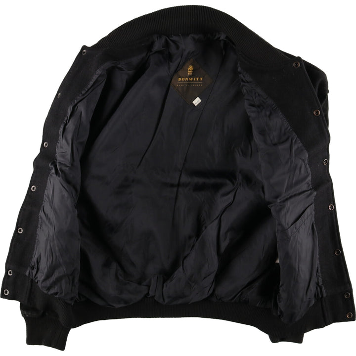 BONWITT Leather Sleeve Wool Varsity Jacket Award Jacket Varsity Jacket Made in Canada Men's XL /evb004215