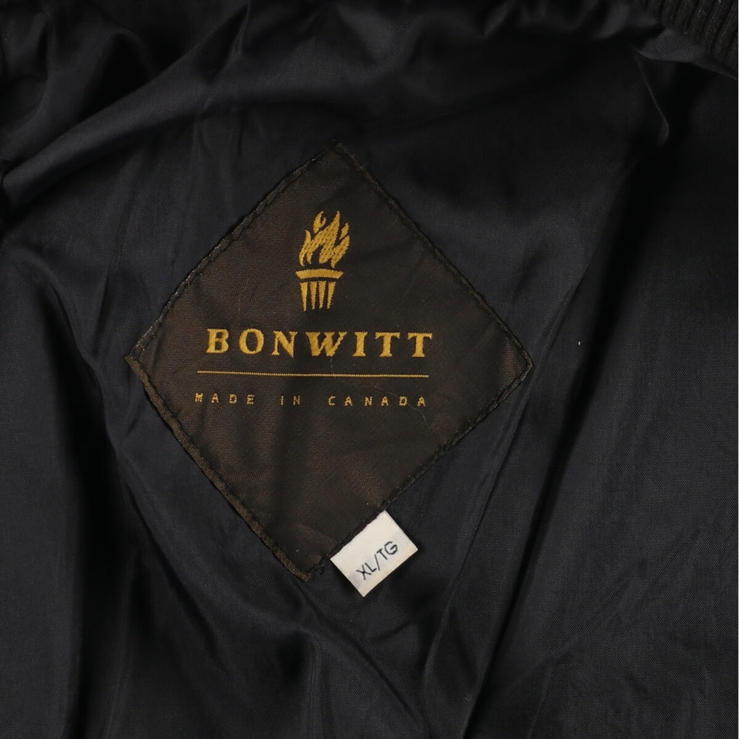 BONWITT Leather Sleeve Wool Varsity Jacket Award Jacket Varsity Jacket Made in Canada Men's XL /evb004215