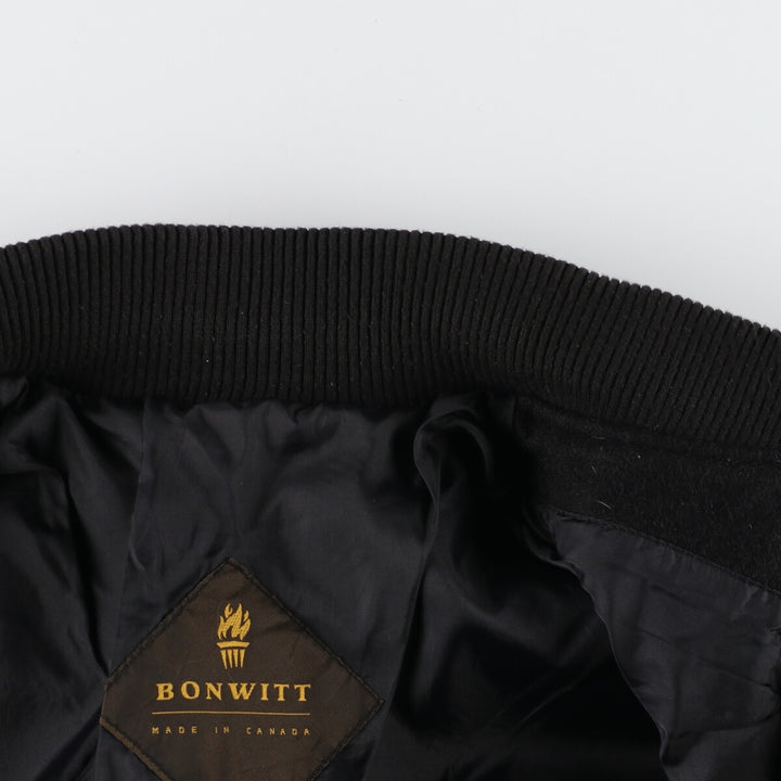 BONWITT Leather Sleeve Wool Varsity Jacket Award Jacket Varsity Jacket Made in Canada Men's XL /evb004215