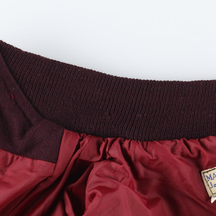 90'S MAVERICK Jackets Inc. Leather Sleeve Wool Stadium Jacket Award Jacket Varsity Jacket Men's L Vintage /evb004233