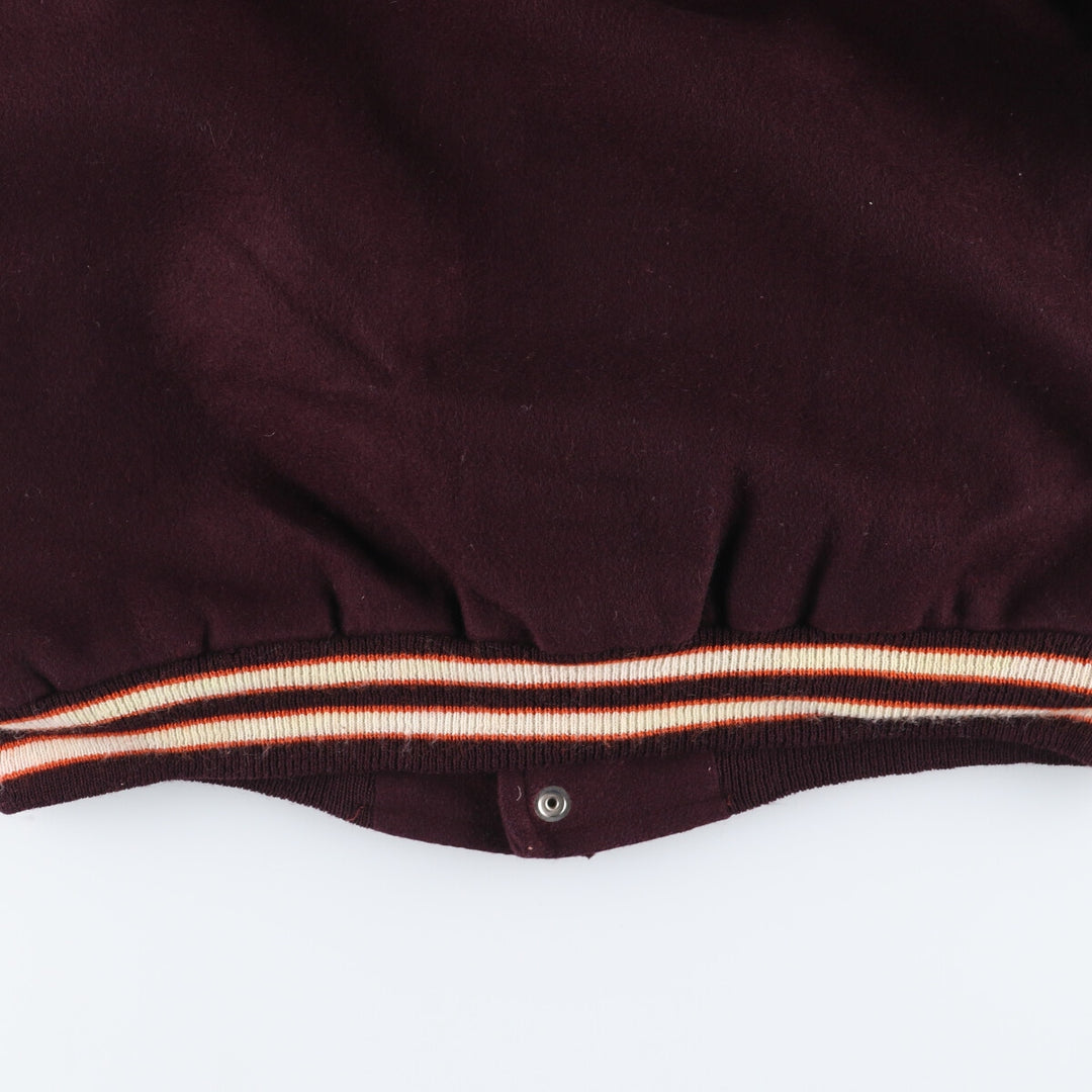 90'S MAVERICK Jackets Inc. Leather Sleeve Wool Stadium Jacket Award Jacket Varsity Jacket Men's L Vintage /evb004233