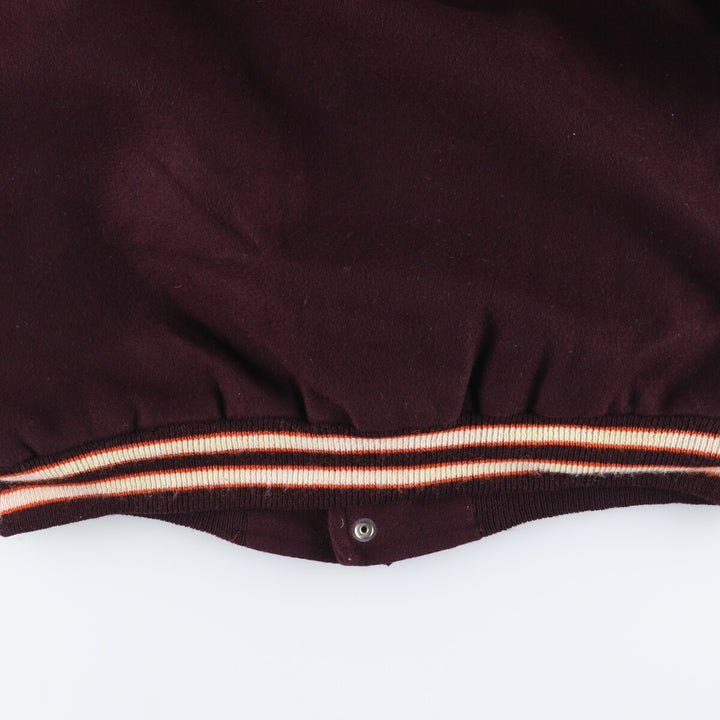 90'S MAVERICK Jackets Inc. Leather Sleeve Wool Stadium Jacket Award Jacket Varsity Jacket Men's L Vintage /evb004233