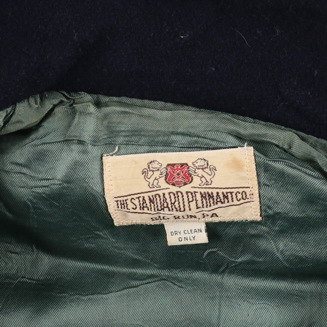 70s~80'S THE STANDARD PENNANT CO Sailor collar wool varsity jacket Women's M Vintage /evb004236