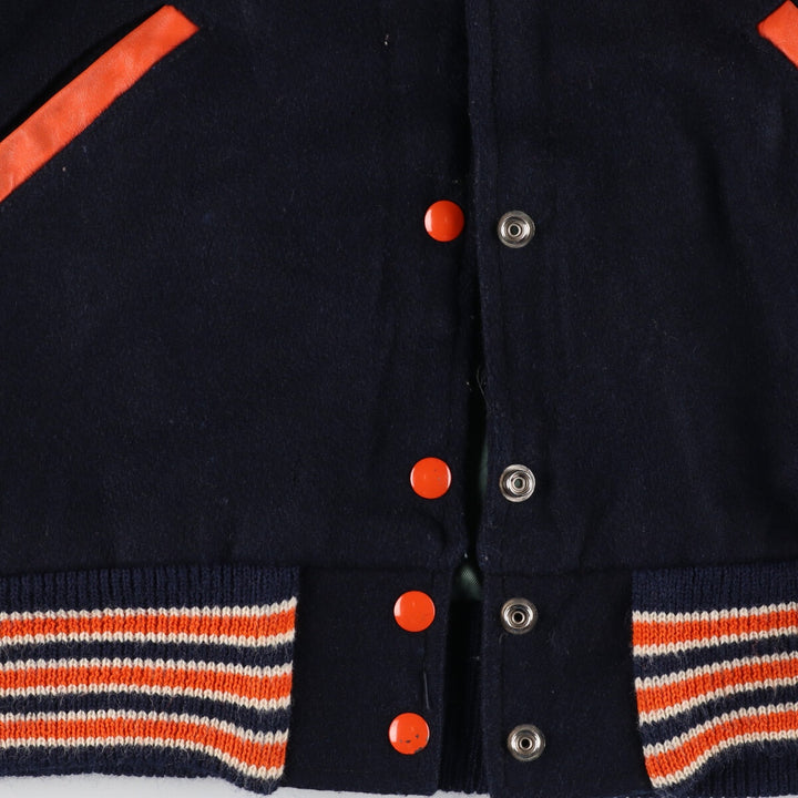 70s~80'S THE STANDARD PENNANT CO Sailor collar wool varsity jacket Women's M Vintage /evb004236