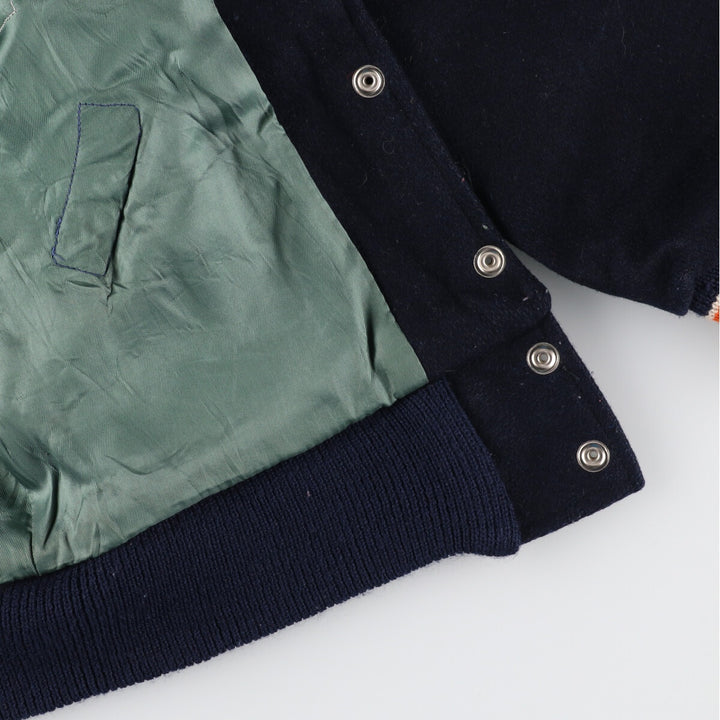 70s~80'S THE STANDARD PENNANT CO Sailor collar wool varsity jacket Women's M Vintage /evb004236